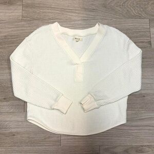 Madewell Waffle Knit Crewneck Sweater